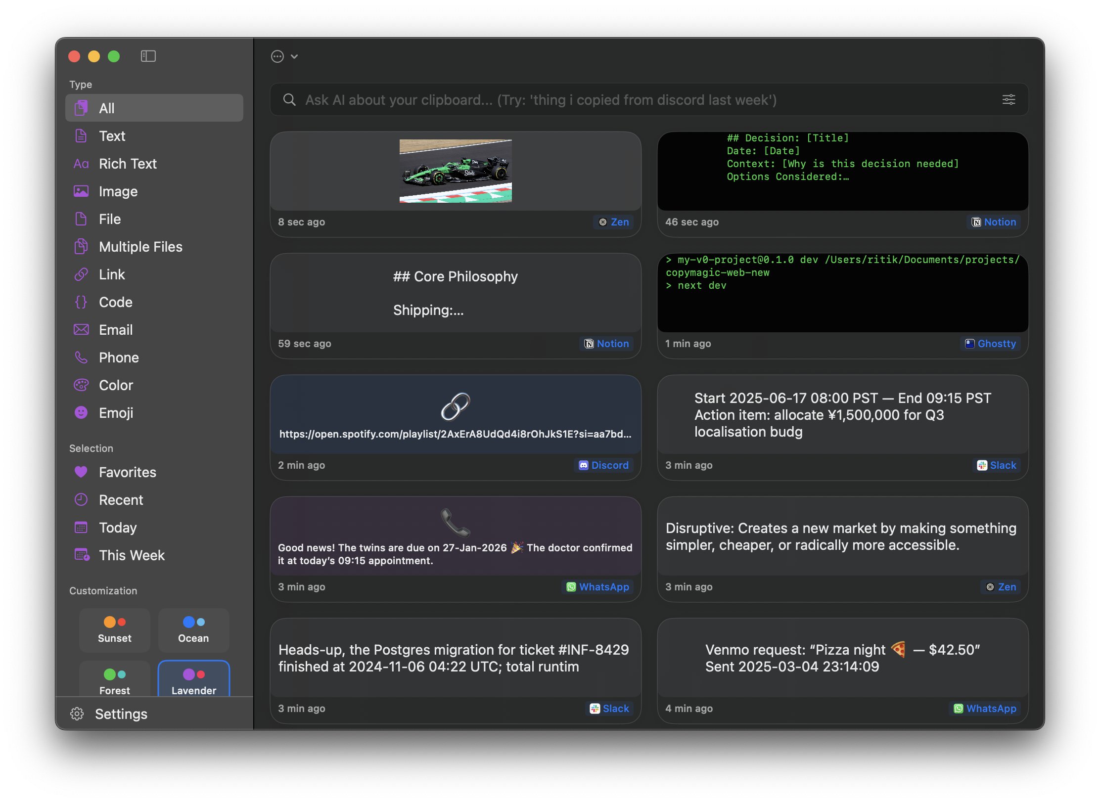 CopyMagic main UI screenshot